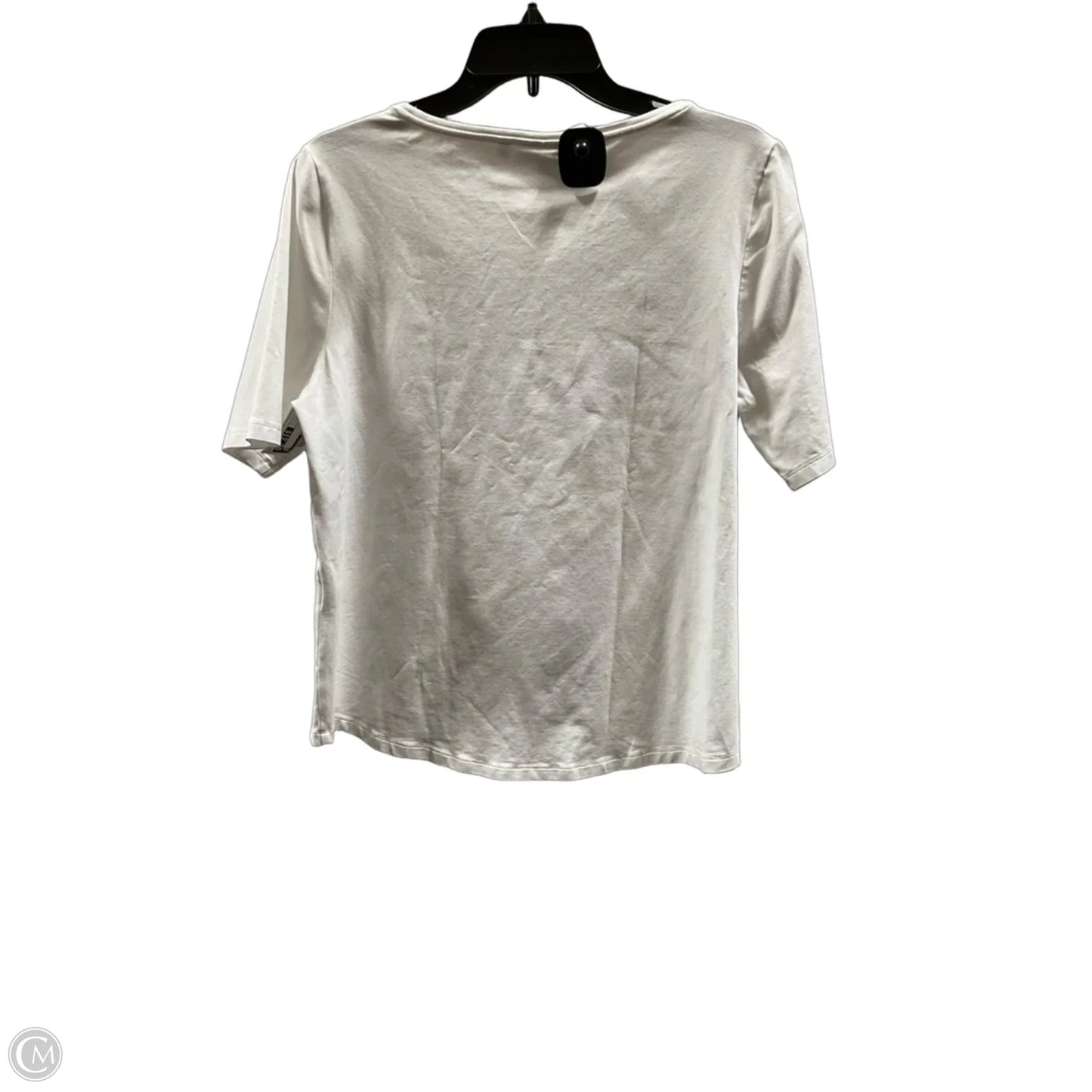 Top Short Sleeve By Chicos In White, Size: L