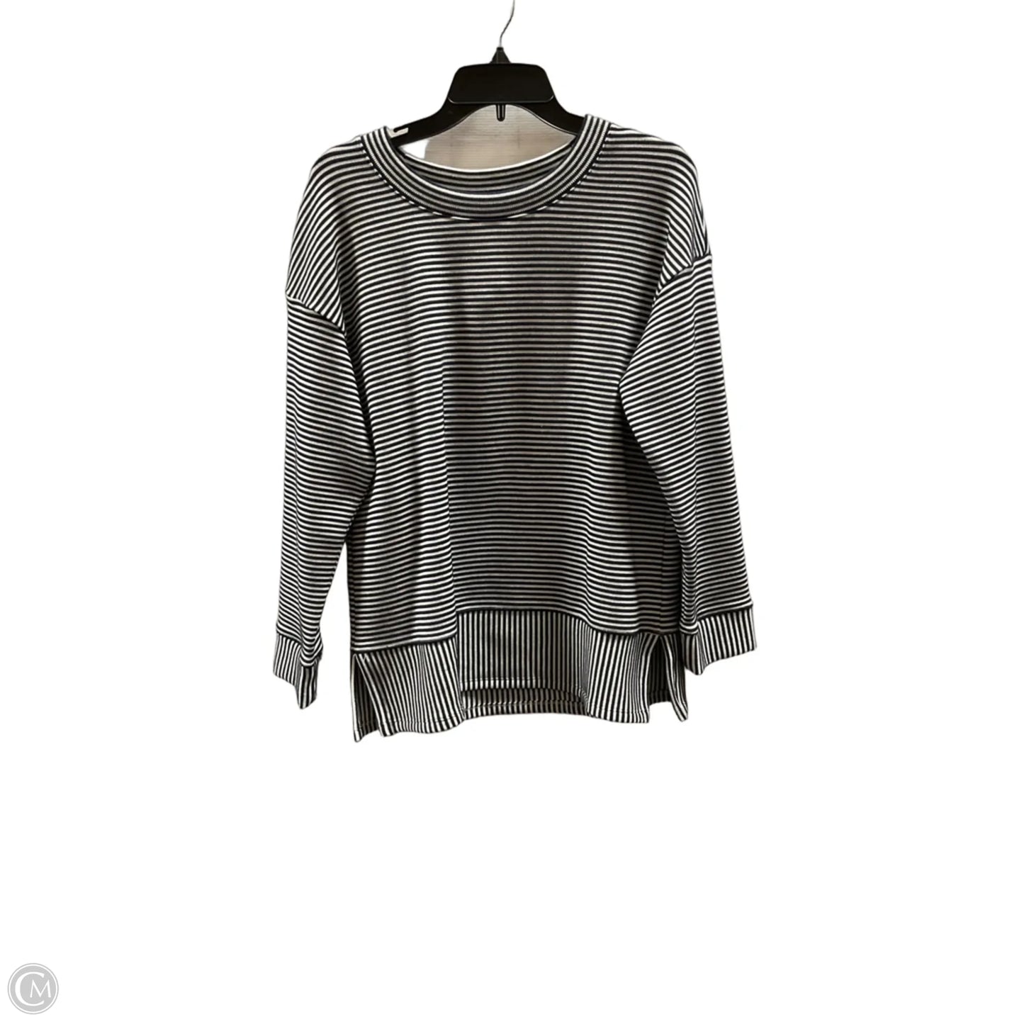 Top Long Sleeve By Talbots In Striped Pattern, Size: M
