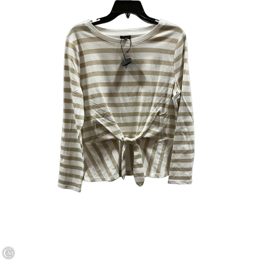 Top Long Sleeve By Talbots In Striped Pattern, Size: M