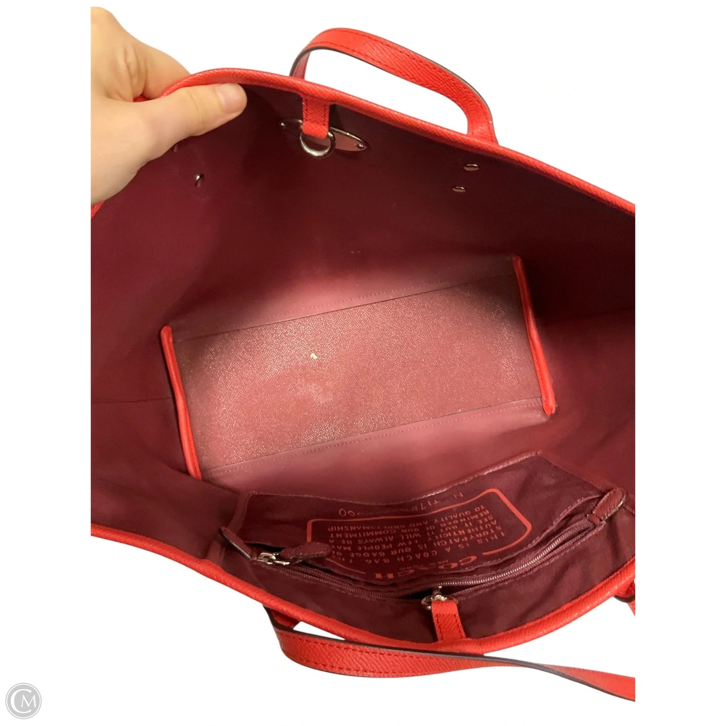 Handbag Designer By Coach, Size: Large