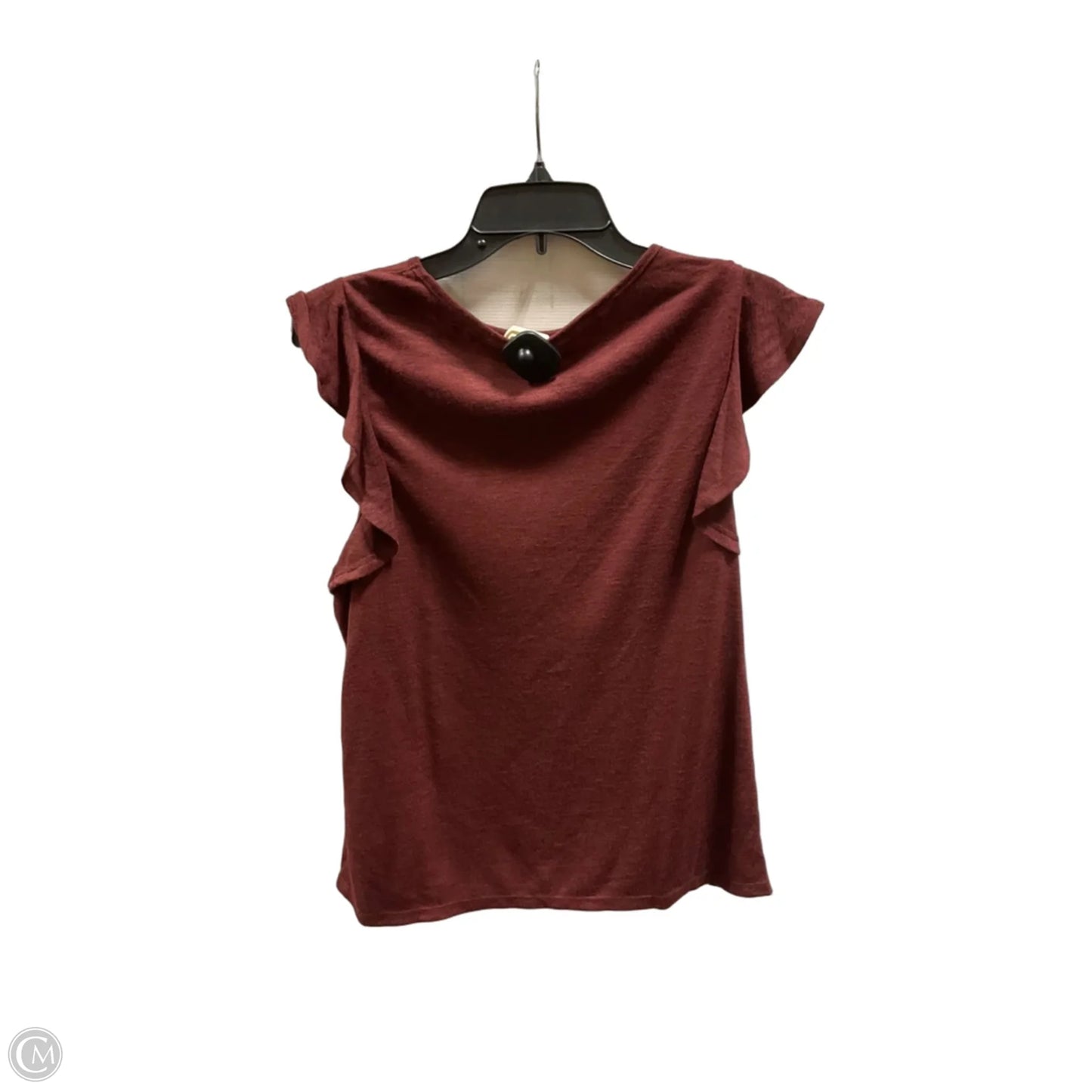 Top Short Sleeve By A New Day In Maroon, Size: M