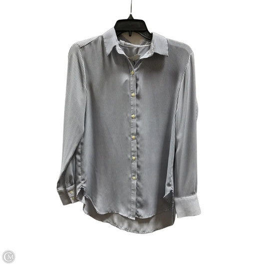 Blouse Long Sleeve By Loft In Striped Pattern, Size: Xs