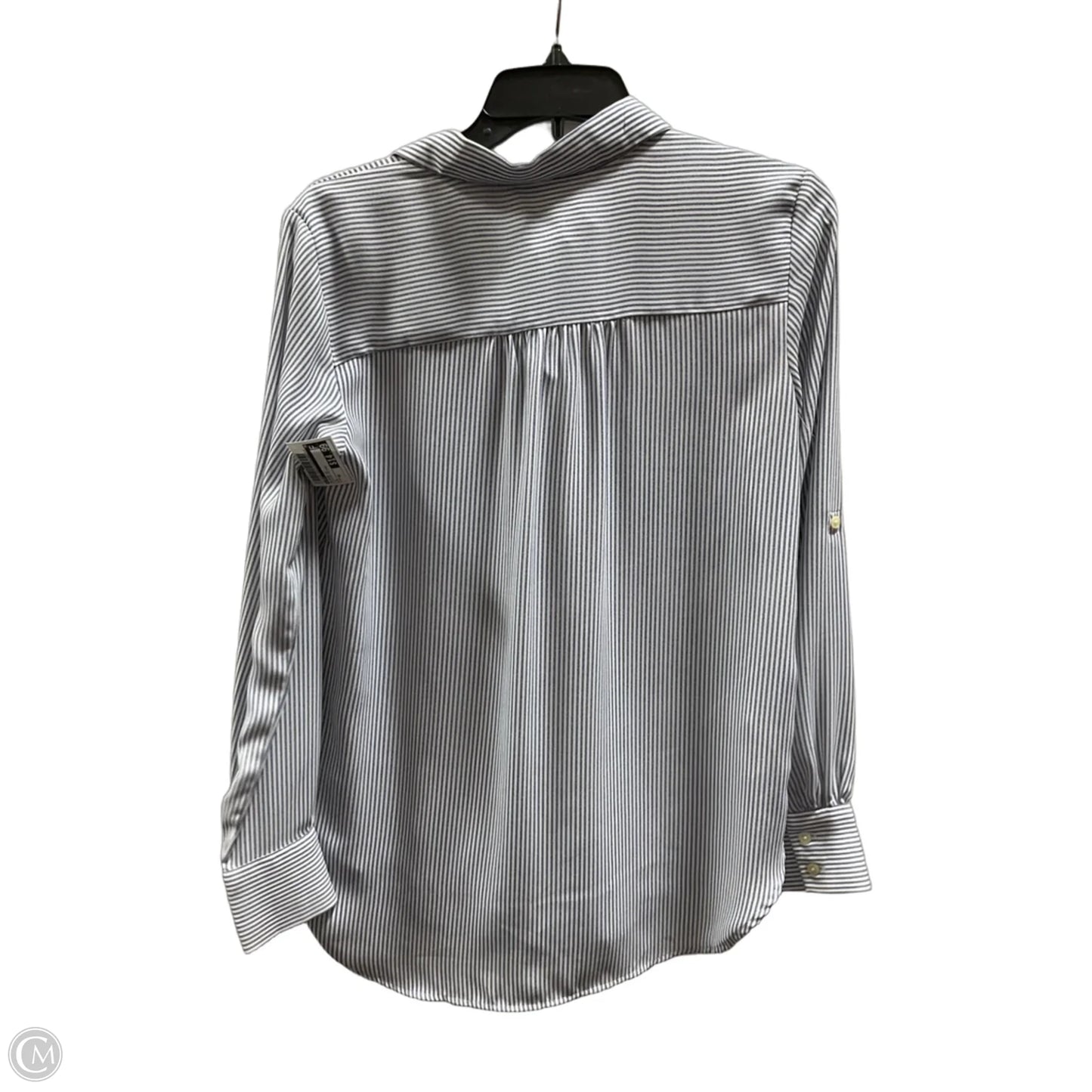 Blouse Long Sleeve By Loft In Striped Pattern, Size: Xs