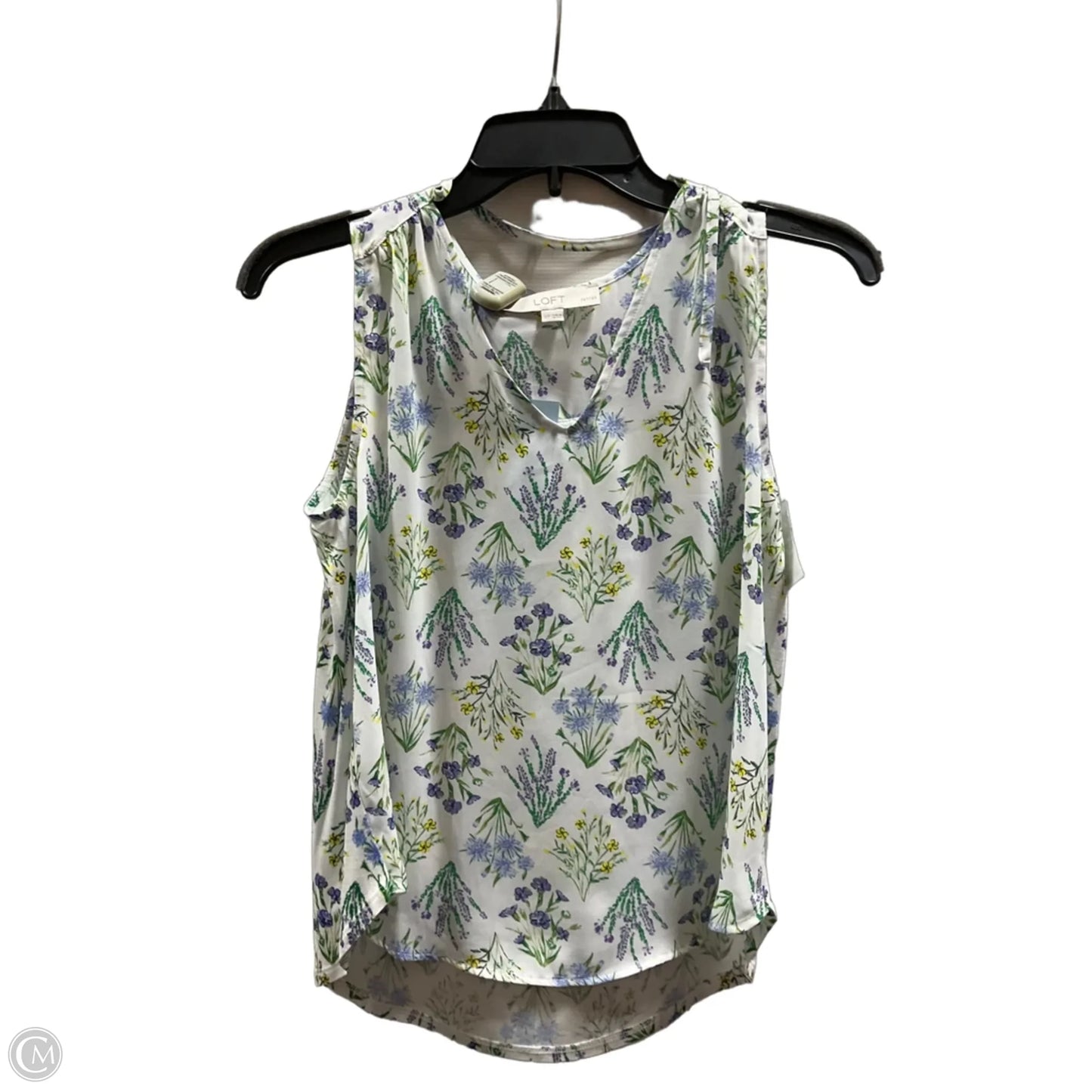 Top Sleeveless By Loft In White, Size: Xsp