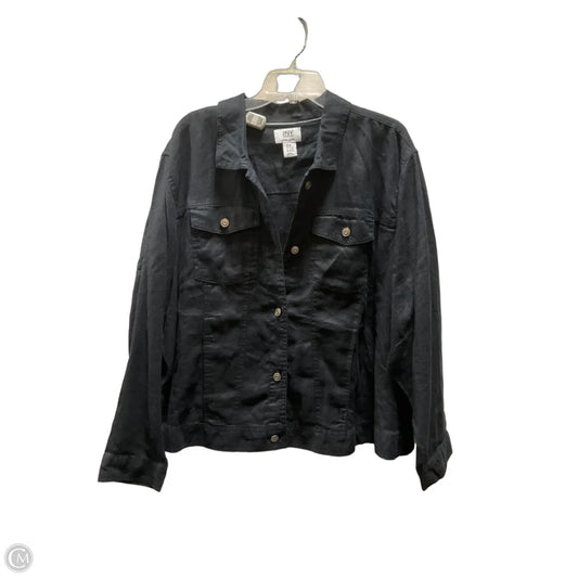 Jacket Shirt By Dkny In Black, Size: 3x