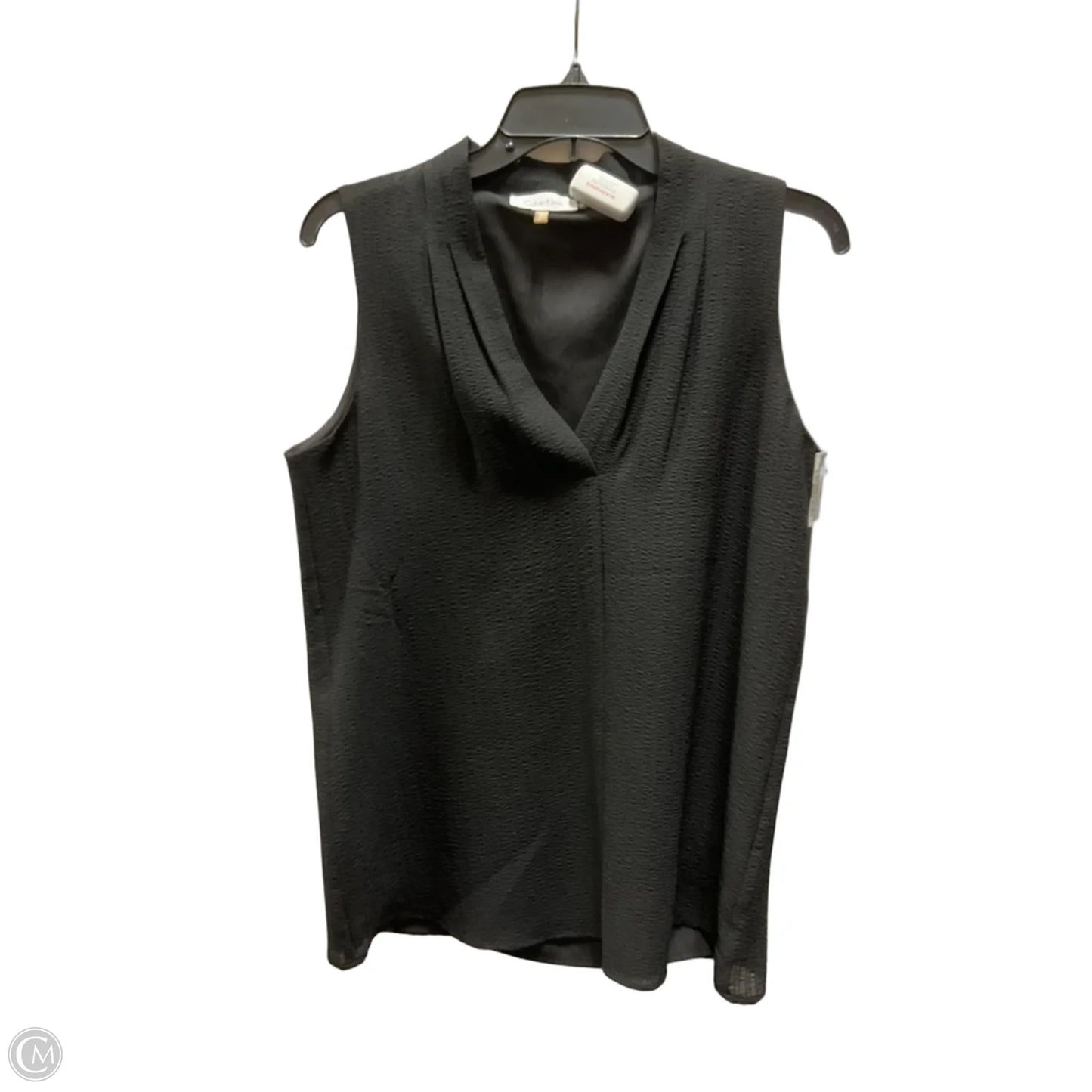 Top Sleeveless By Calvin Klein In Black, Size: S