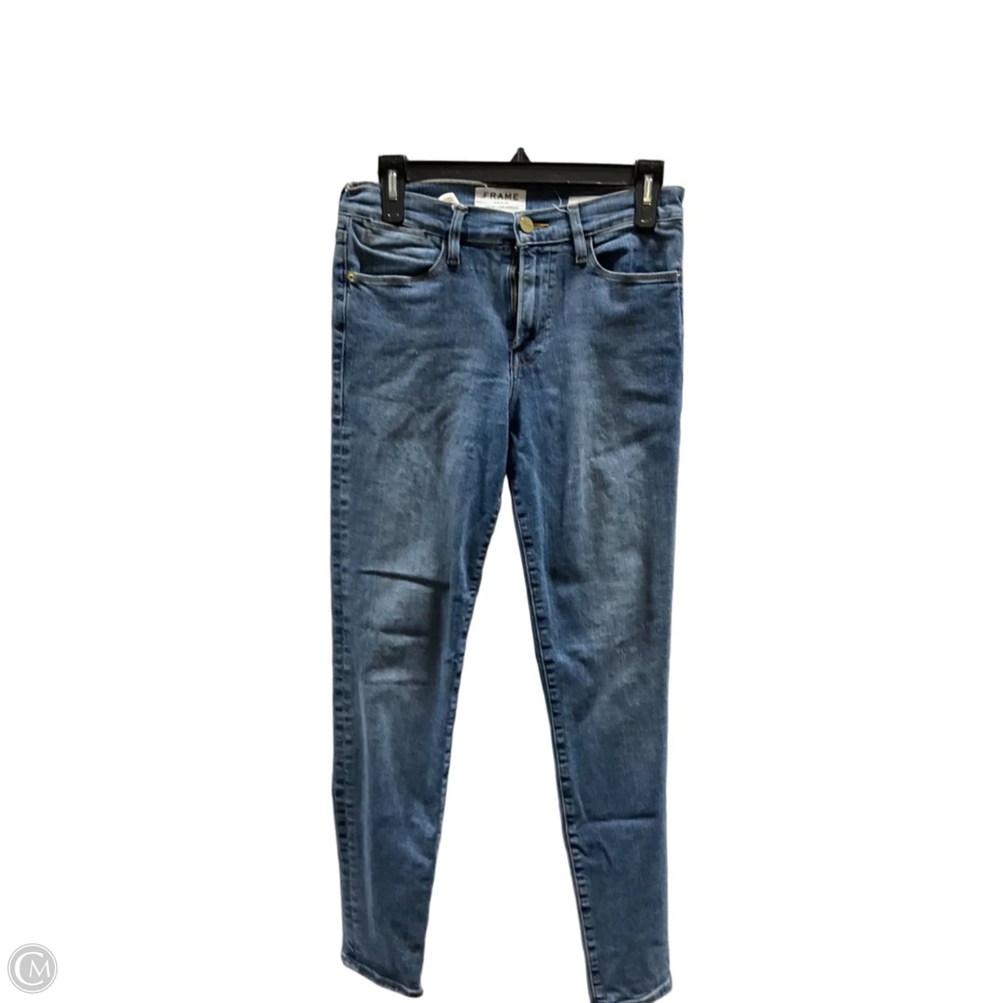 Jeans Skinny By Frame In Blue, Size: 4