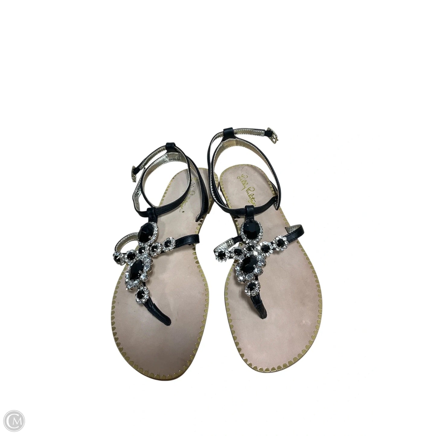 Sandals Designer By Lilly Pulitzer In Black, Size: 7.5