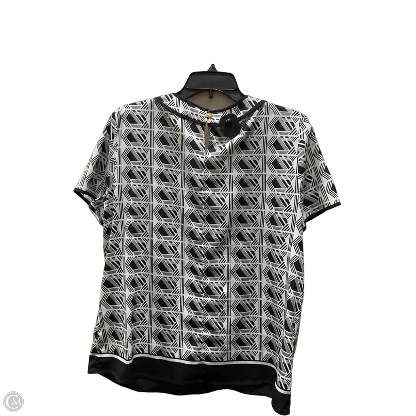 Top Short Sleeve By Karl Lagerfeld In Black, Size: L