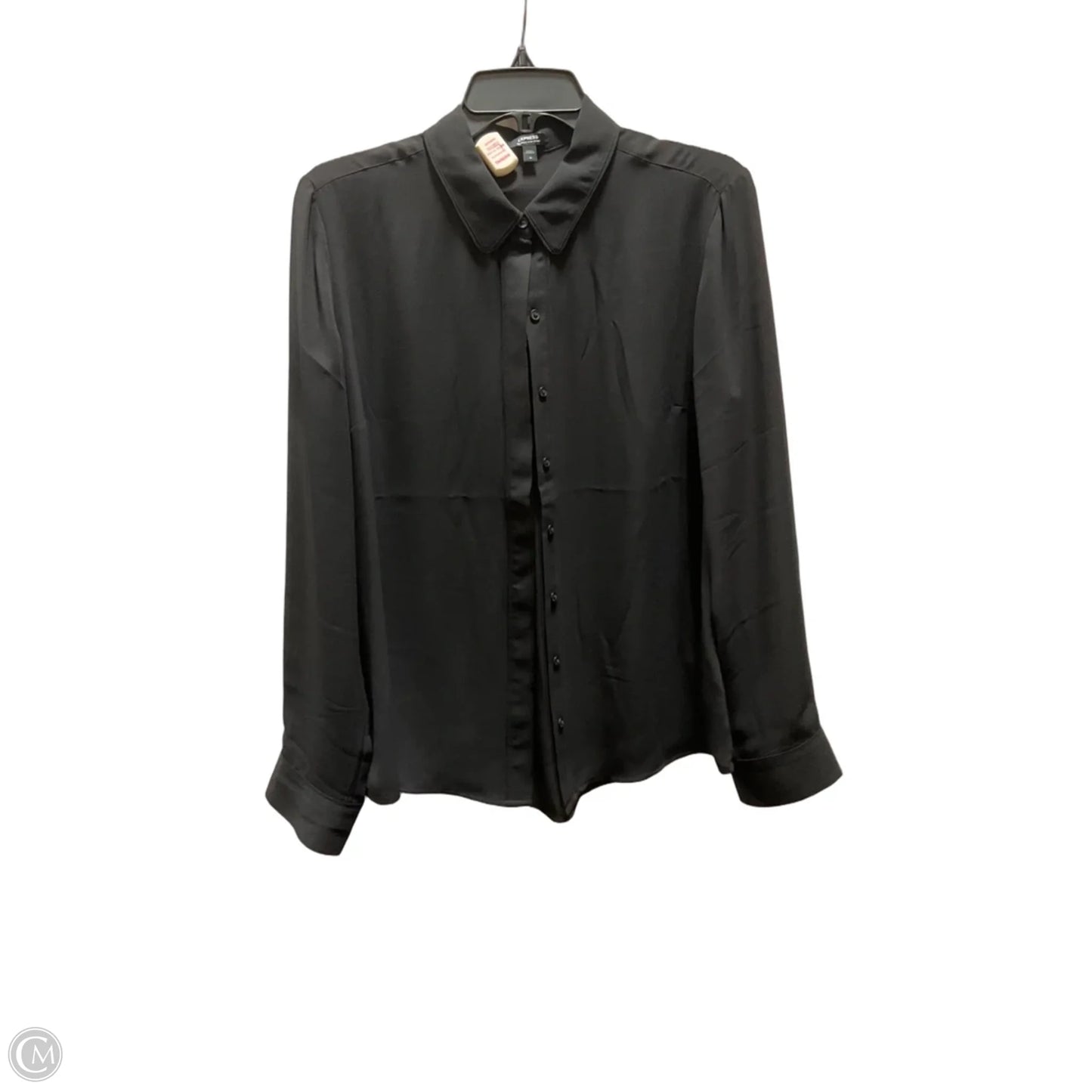 Blouse Long Sleeve By Express In Black, Size: M