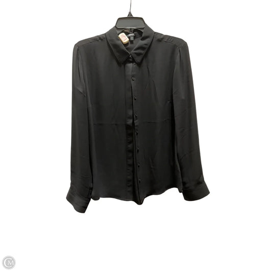 Blouse Long Sleeve By Express In Black, Size: M