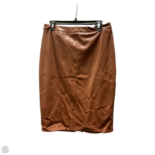 Skirt Midi By Kate Kasin In Brown, Size: L