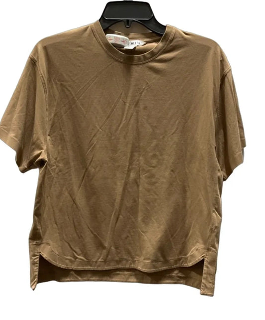 Top Short Sleeve Basic By Athleta In Tan, Size: Sp