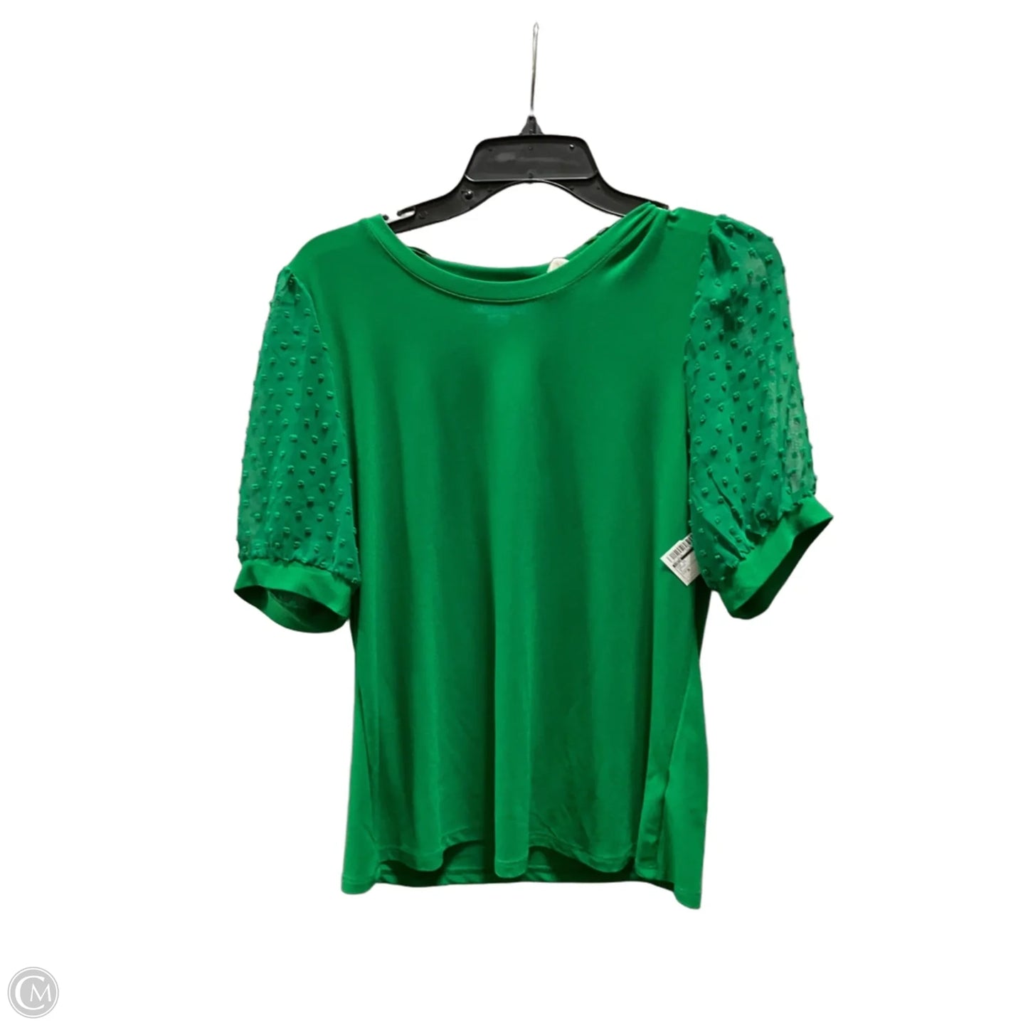 Top Short Sleeve By Cece In Green, Size: M