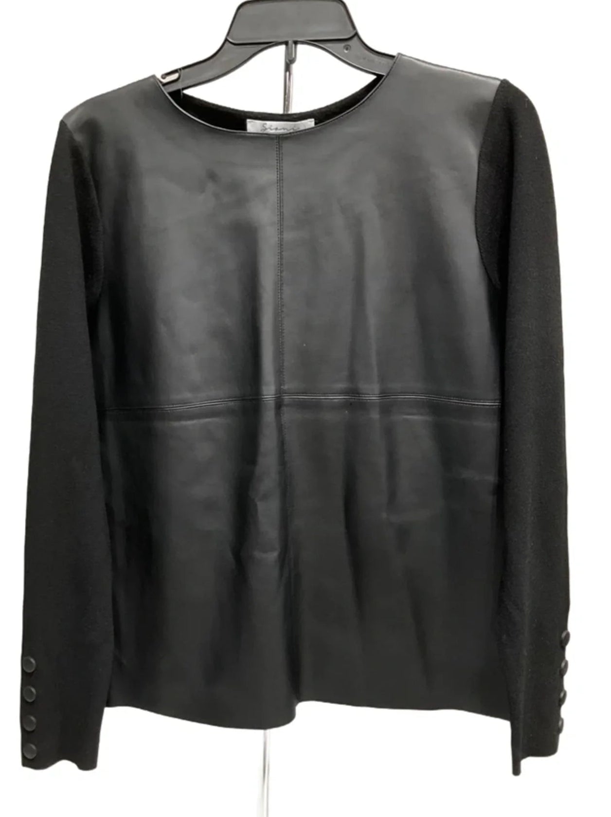 Top Long Sleeve By Sioni In Black, Size: S