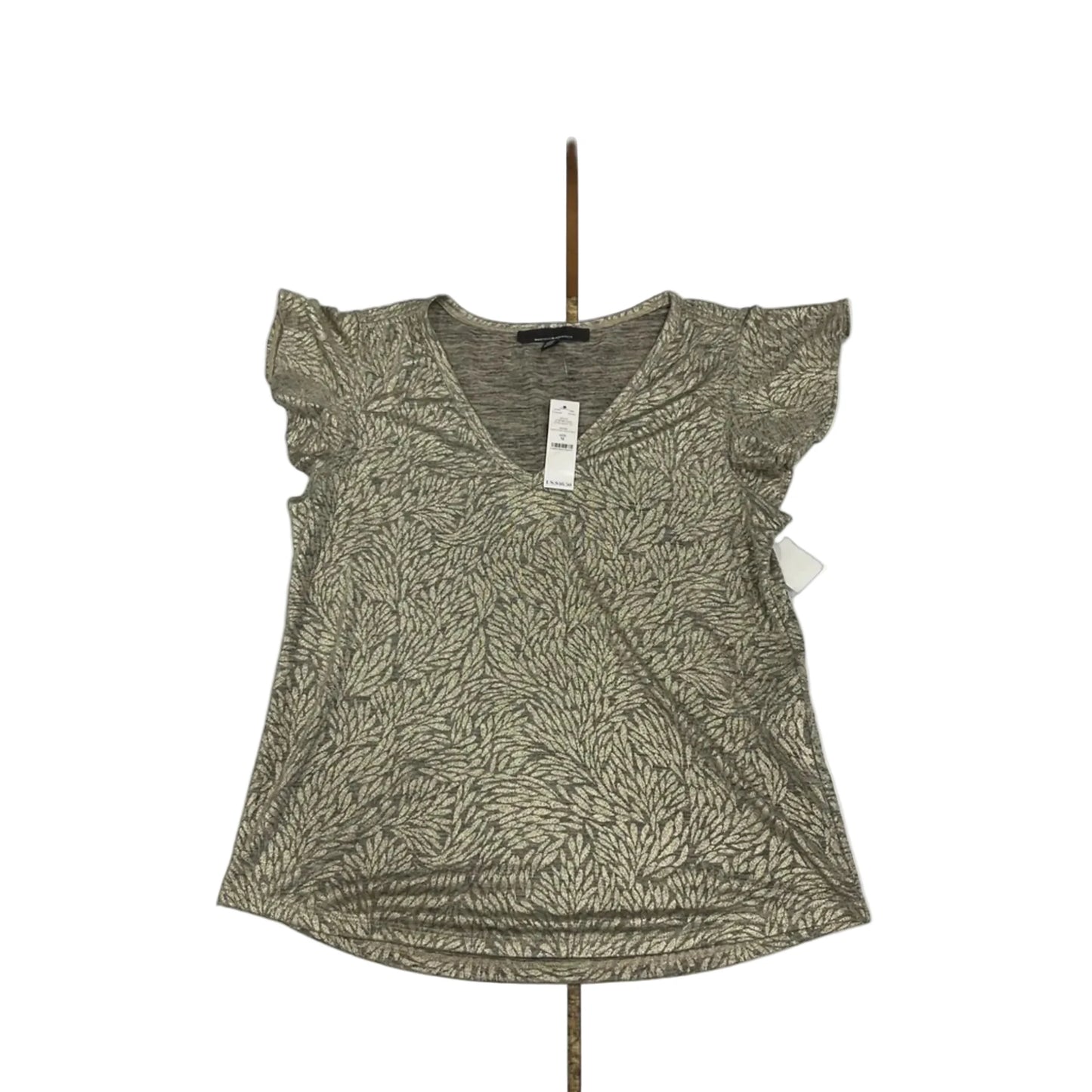 Top Short Sleeve By White House Black Market In Gold, Size: M