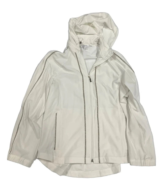 Athletic Jacket By Chicos In White, Size: M