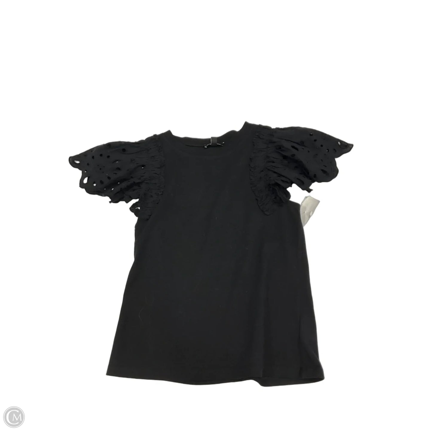Top Short Sleeve By Express In Black, Size: Xs