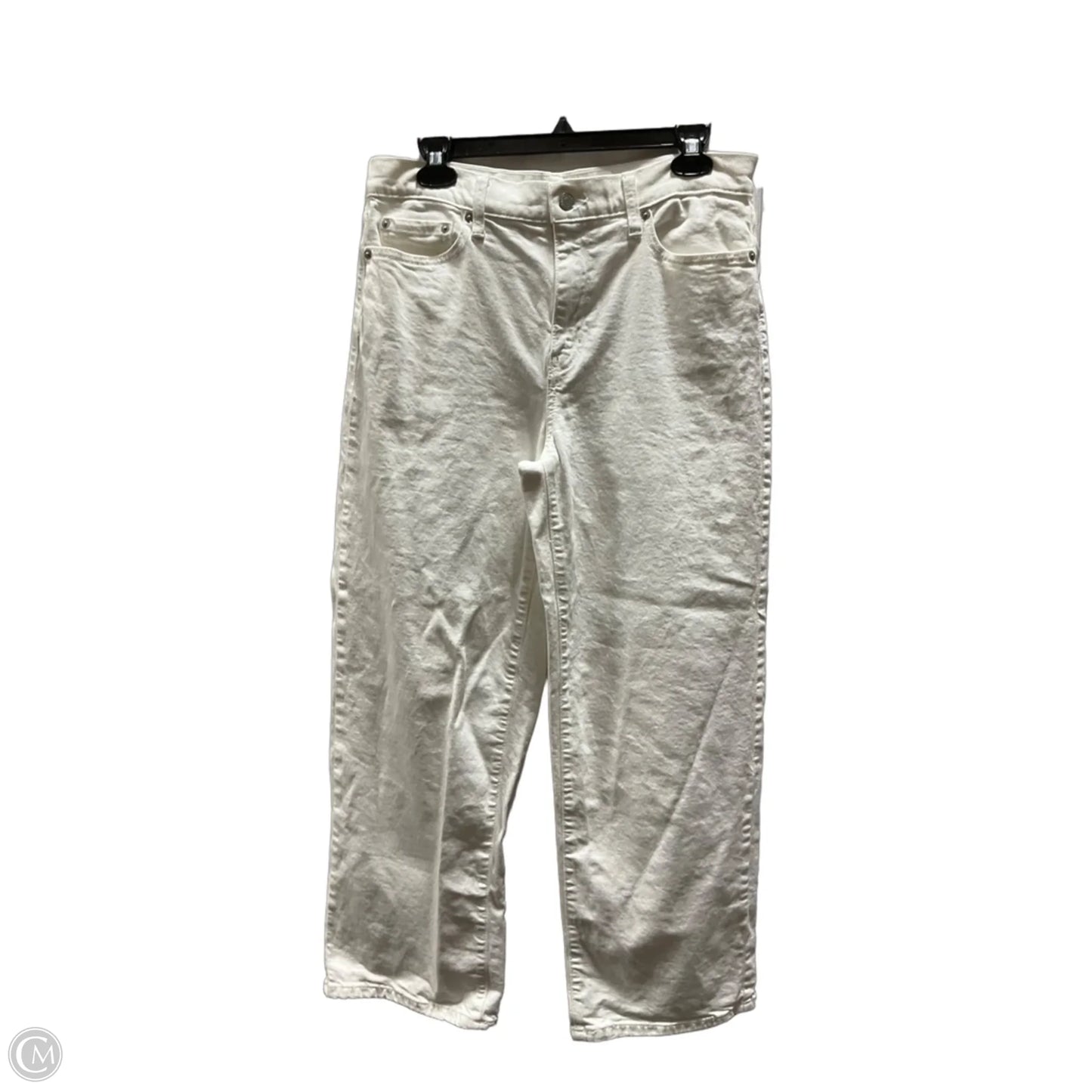 Jeans Straight By Banana Republic In White, Size: 10
