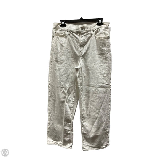 Jeans Straight By Banana Republic In White, Size: 10