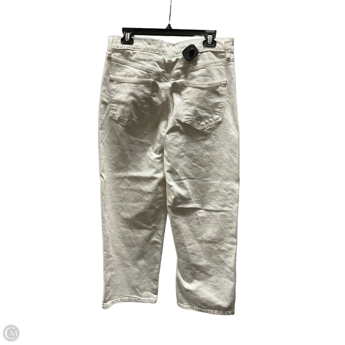 Jeans Straight By Banana Republic In White, Size: 10