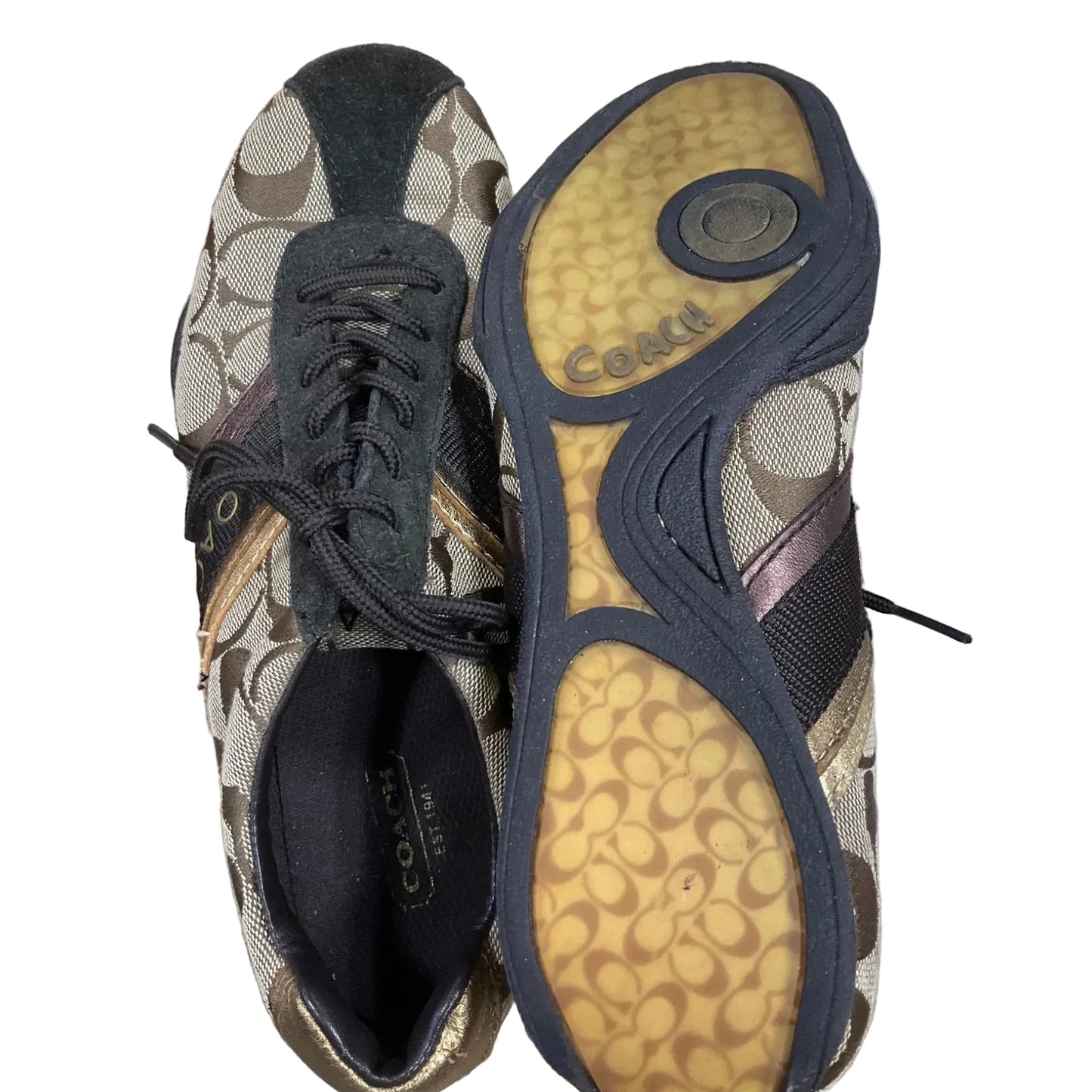 Shoes Designer By Coach In Brown, Size: 6.5