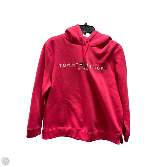 Sweatshirt Hoodie By Tommy Hilfiger In Pink, Size: L