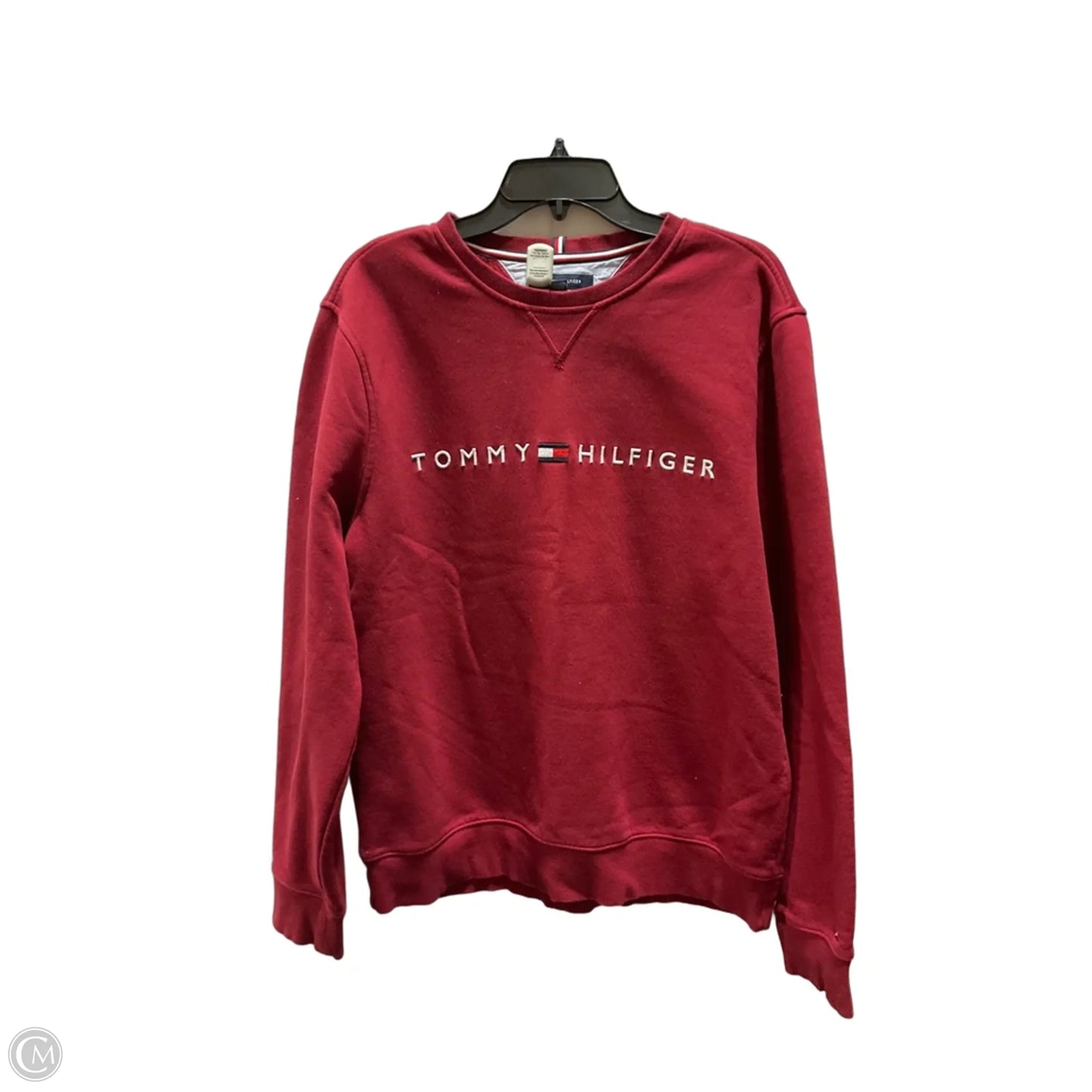Sweatshirt Crewneck By Tommy Hilfiger In Maroon, Size: L