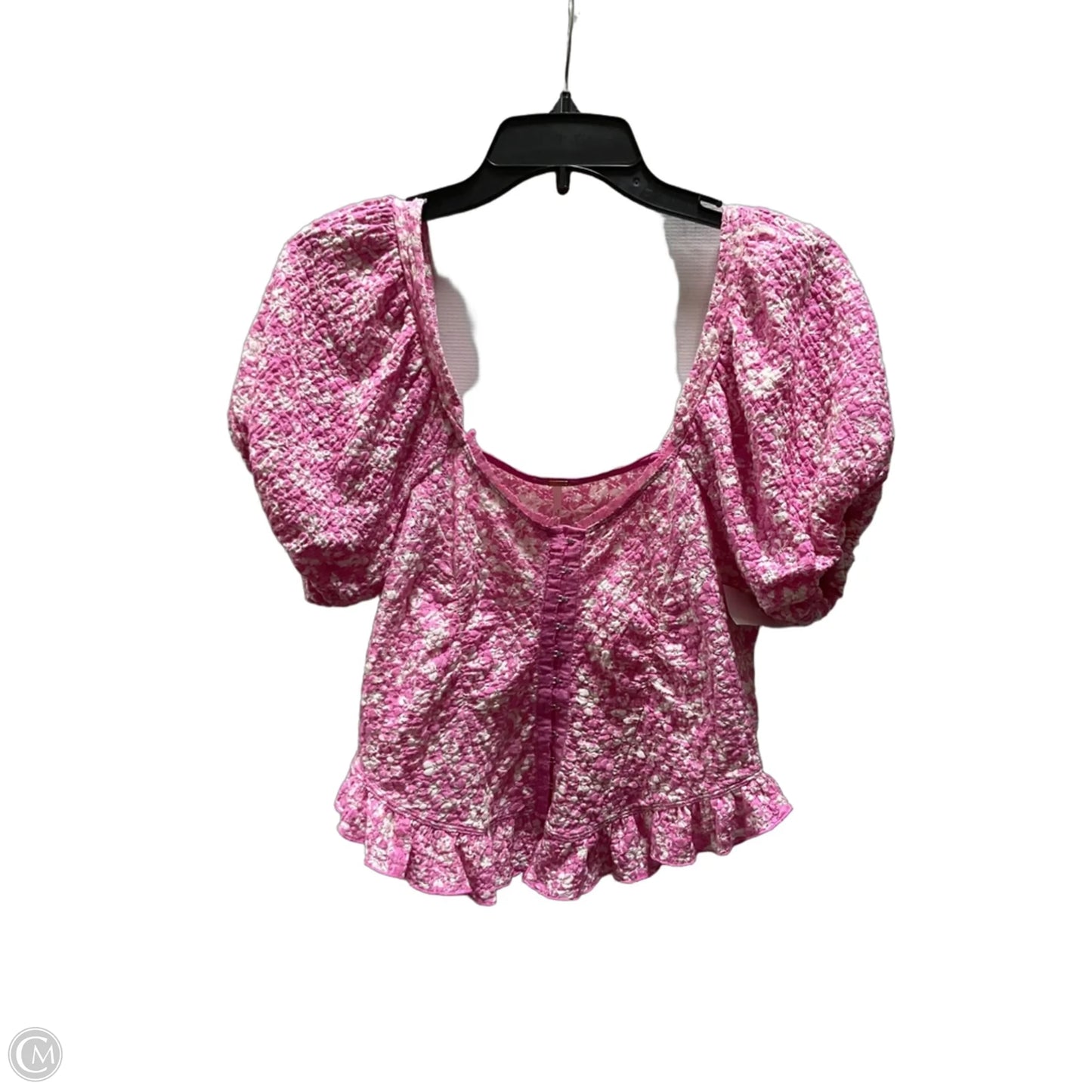 Top Short Sleeve By Free People In Pink, Size: M