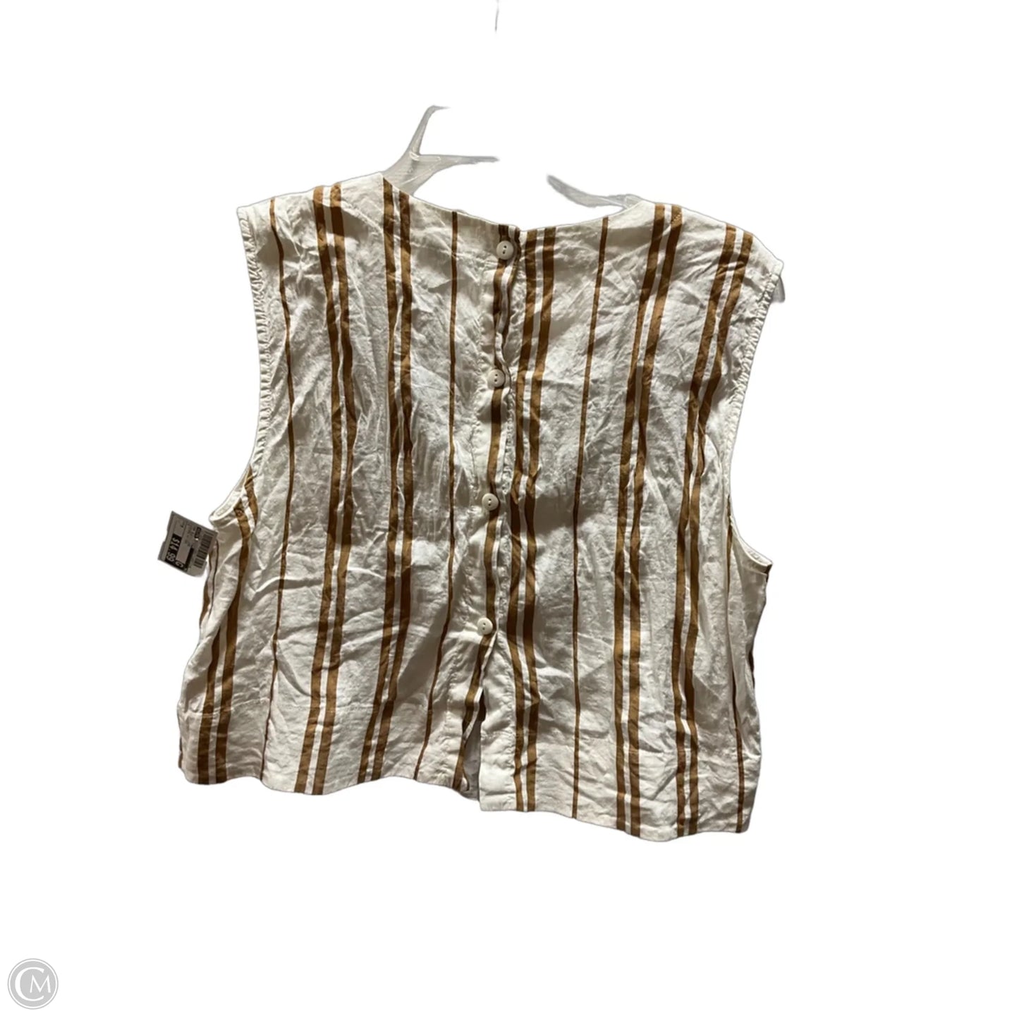 Top Sleeveless By Cloth & Stone In Striped Pattern, Size: M