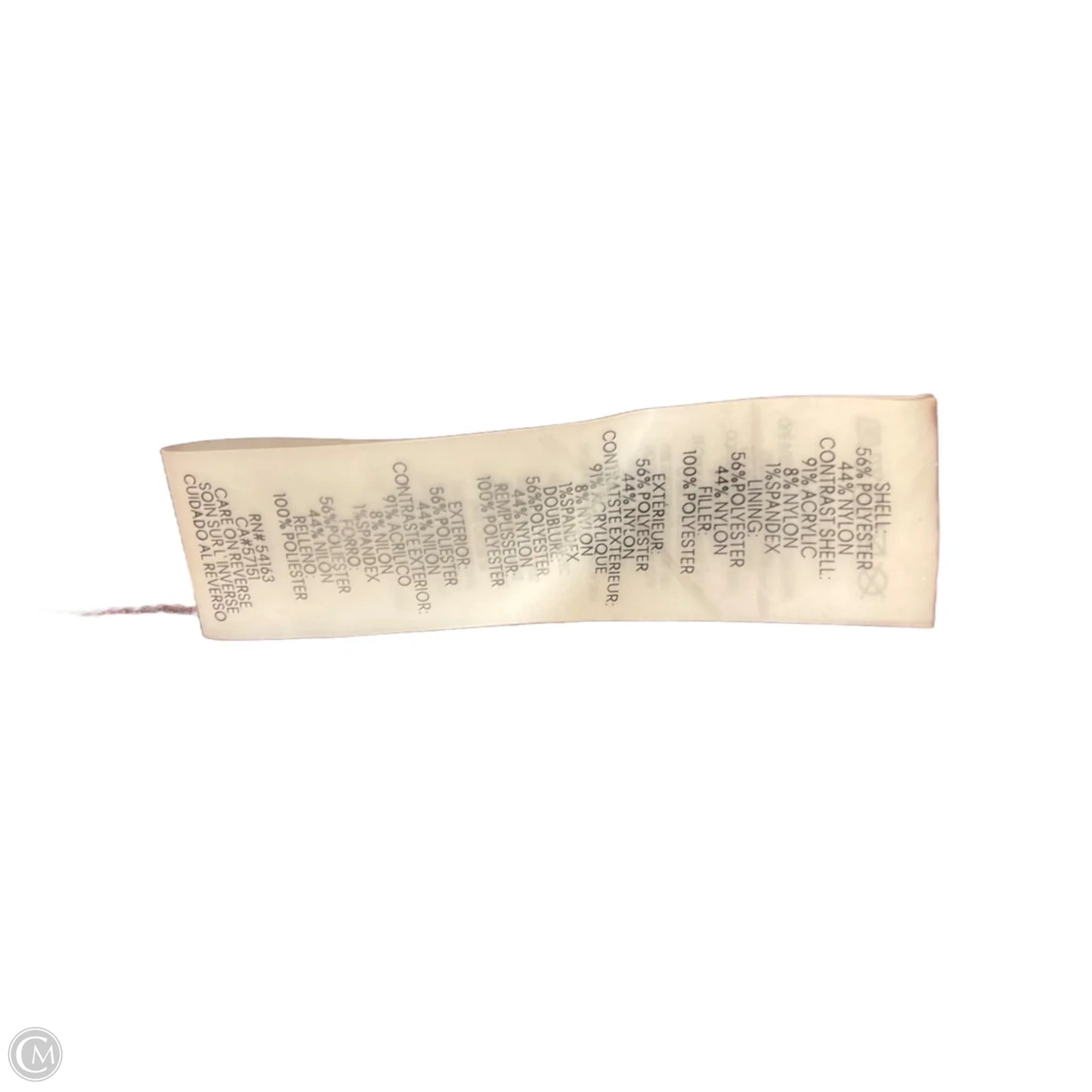 Coat Puffer & Quilted By Calvin Klein In Maroon, Size: M