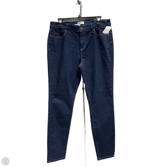 Jeans Skinny By Loft In Blue, Size: 12
