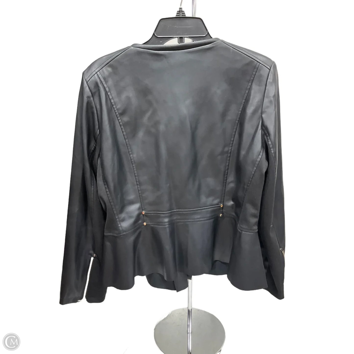 Jacket Moto By Chicos In Black, Size: L