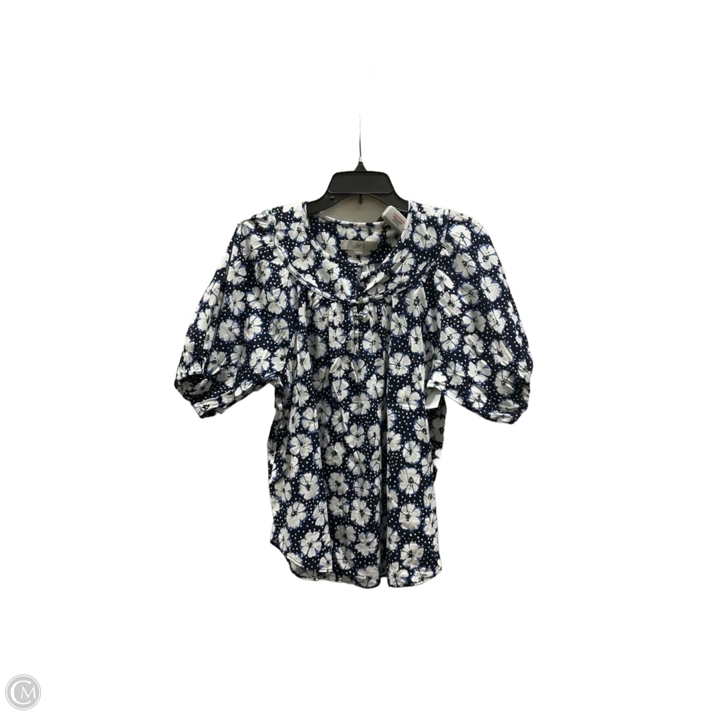 Top Short Sleeve By Loft In Blue, Size: M