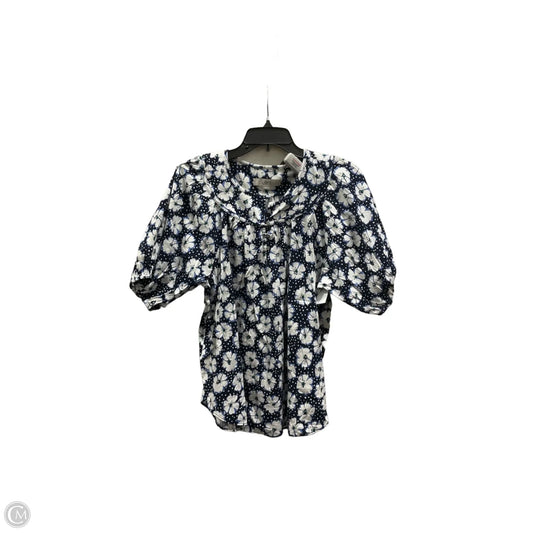Top Short Sleeve By Loft In Blue, Size: M