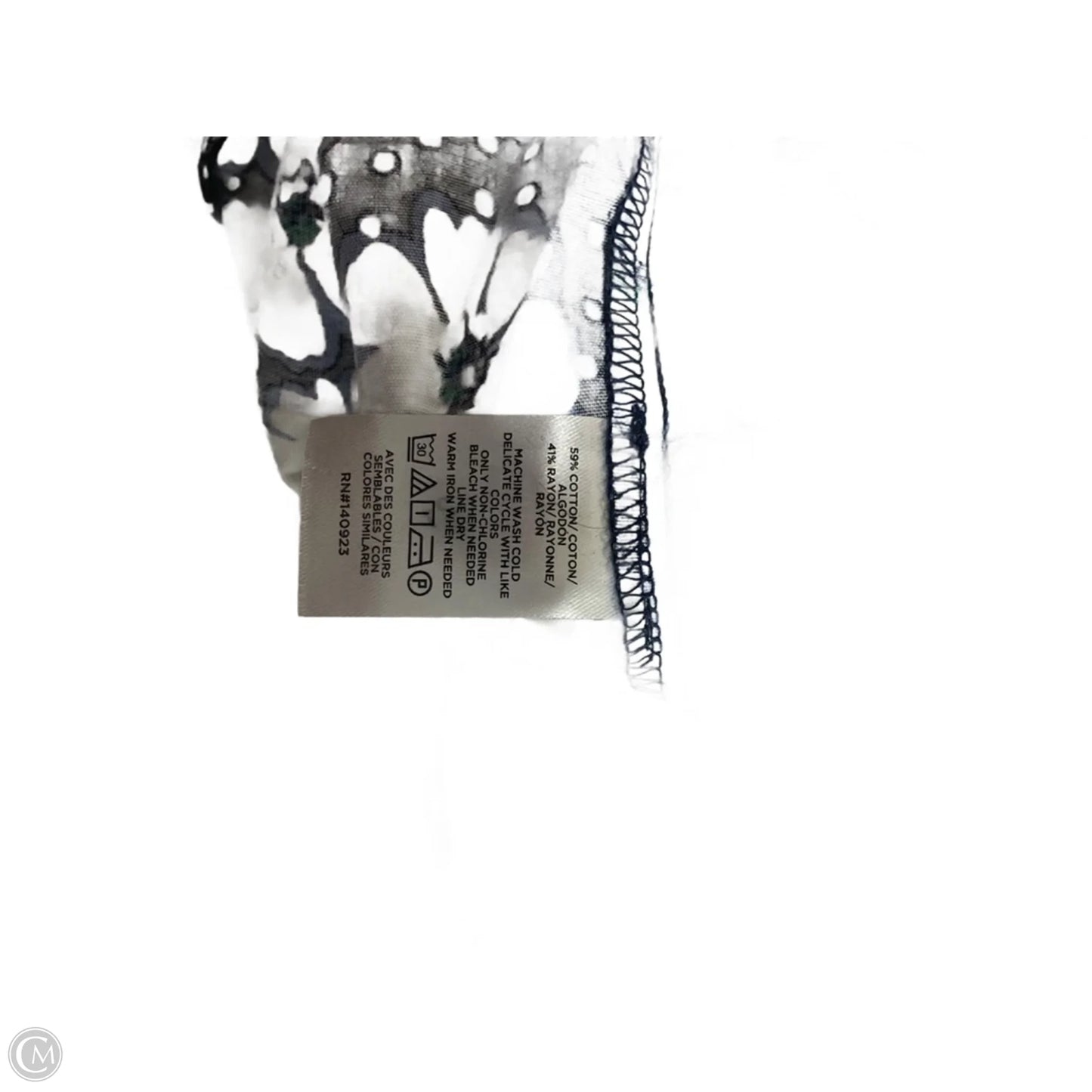 Top Short Sleeve By Loft In Blue, Size: M