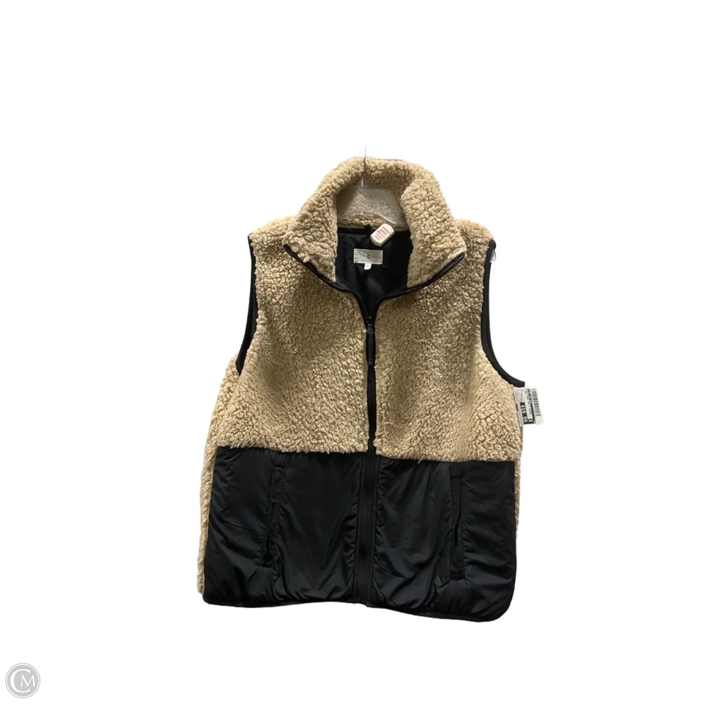 Vest Faux Fur & Sherpa By Lou And Grey In Tan, Size: M