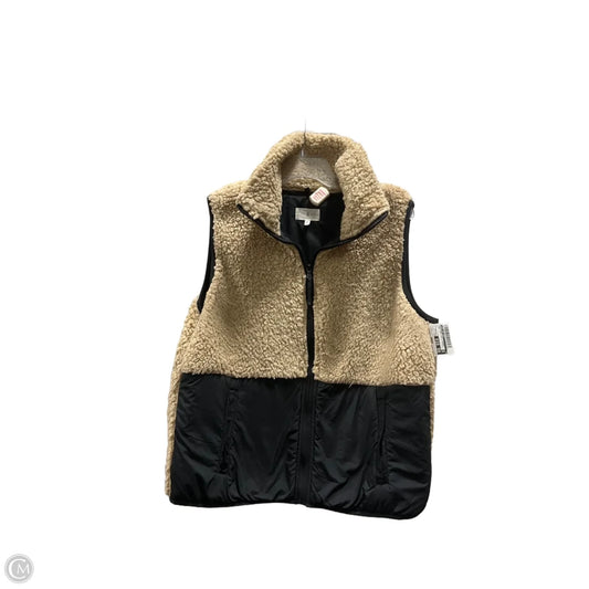 Vest Faux Fur & Sherpa By Lou And Grey In Tan, Size: M
