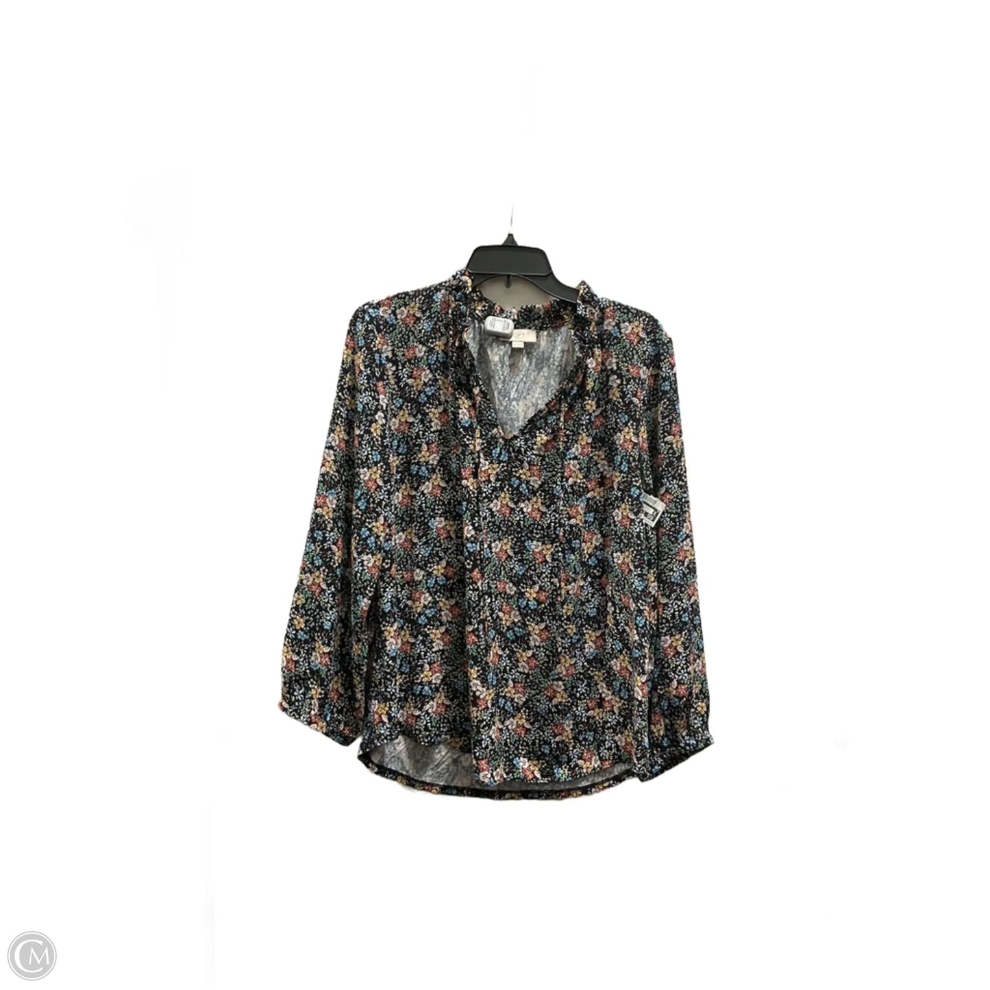 Top Long Sleeve By Loft In Floral Print, Size: M