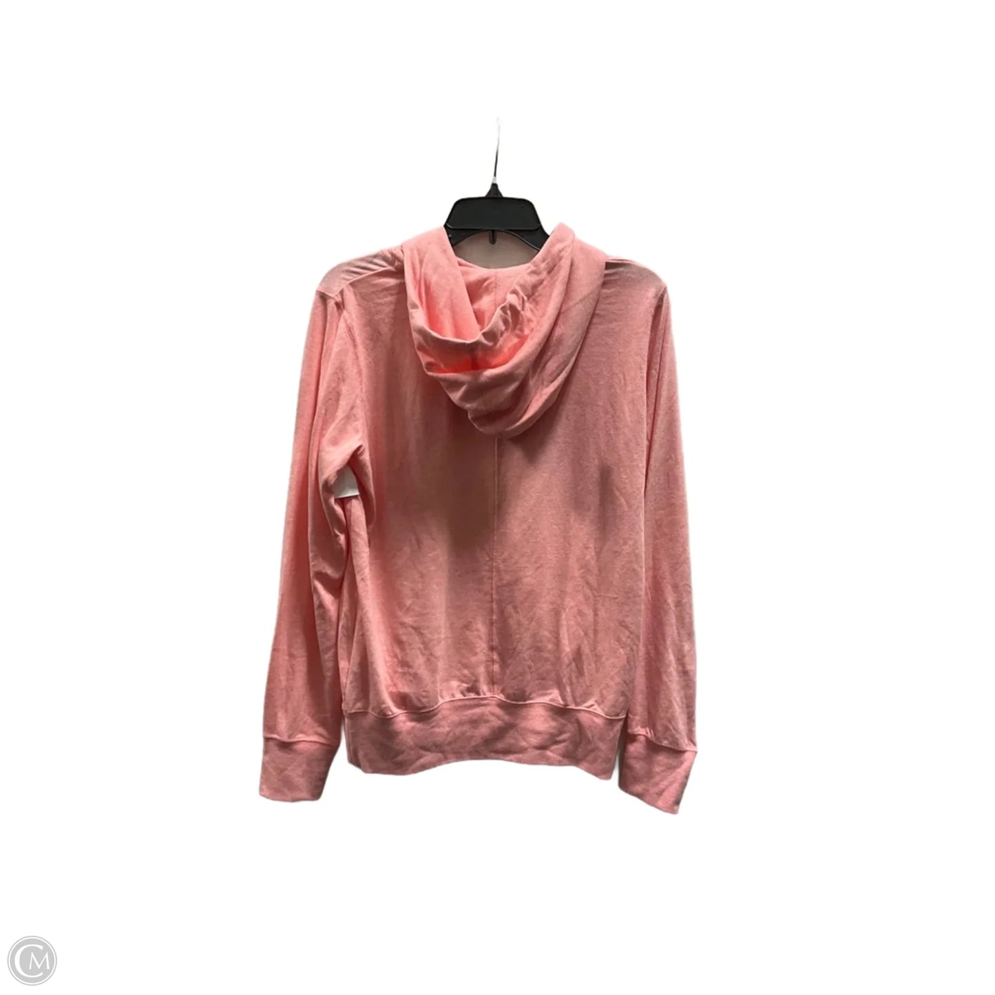 Athletic Top Long Sleeve Hoodie By Nike Apparel In Pink, Size: L