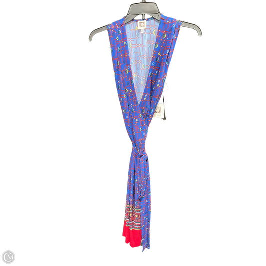 Dress Casual Midi By Anne Klein In Blue Red, Size: 10