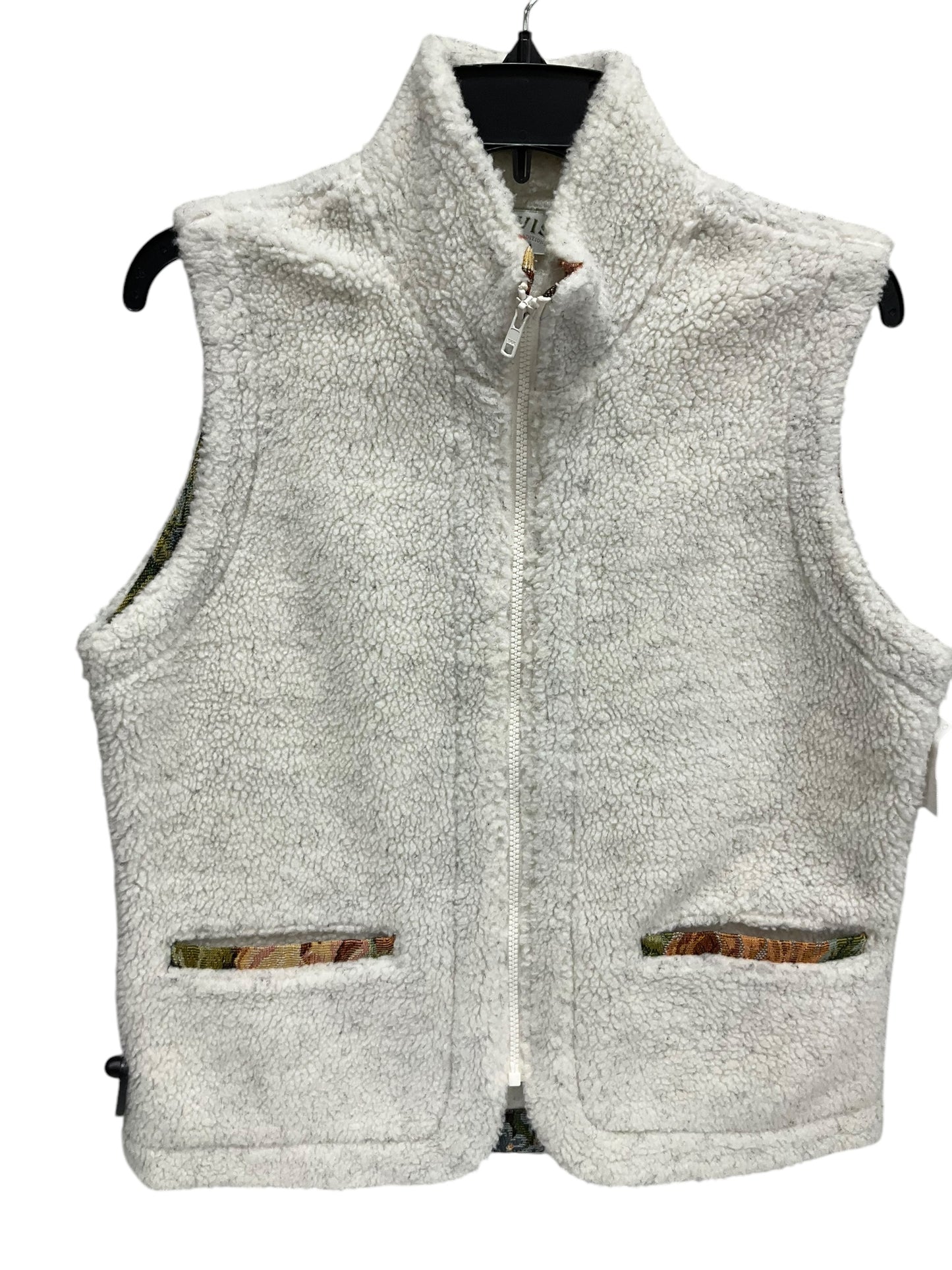 Vest Faux Fur & Sherpa By Orvis In Off White, Size: S