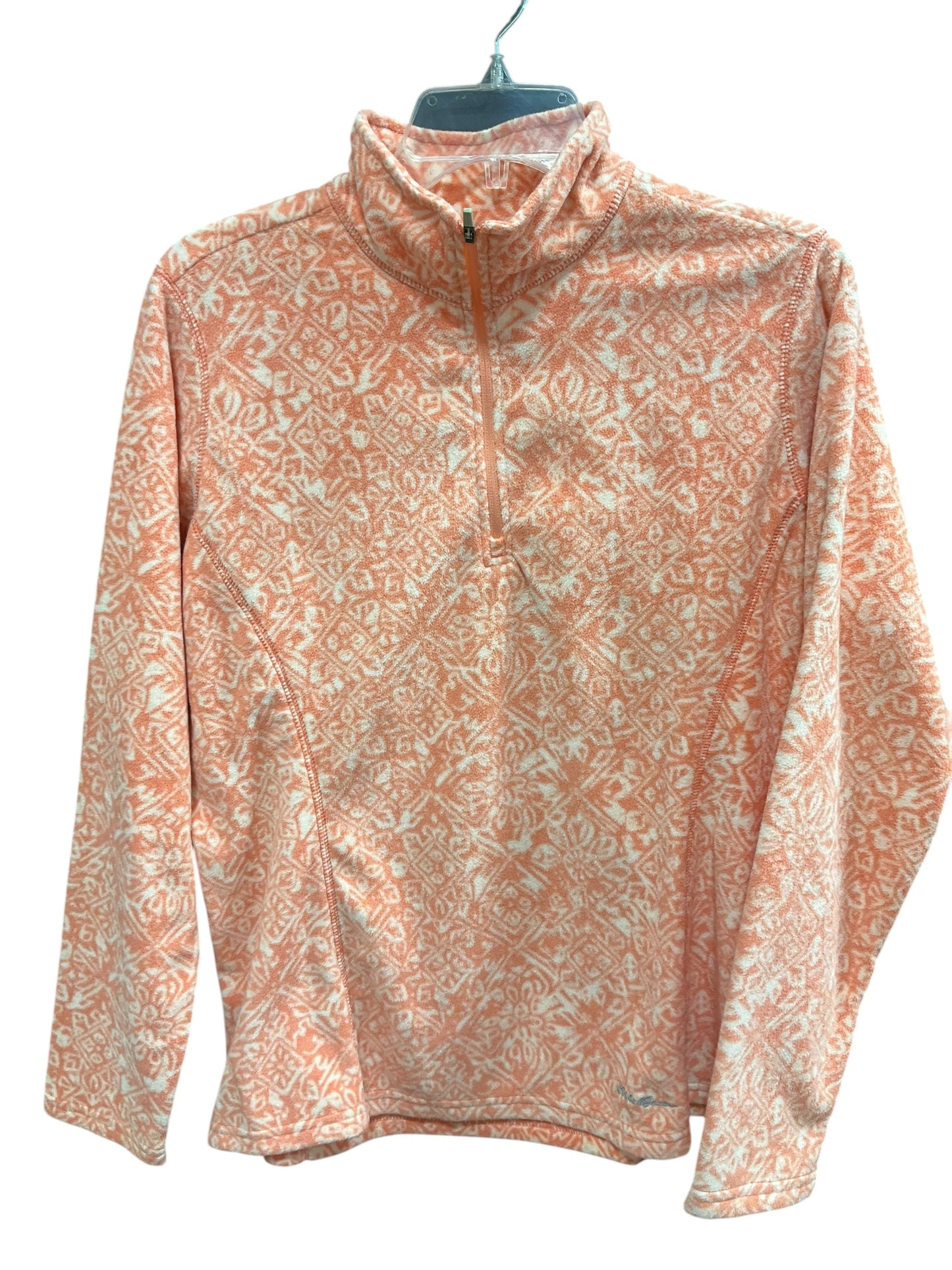 Jacket Fleece By Eddie Bauer In Coral, Size: L