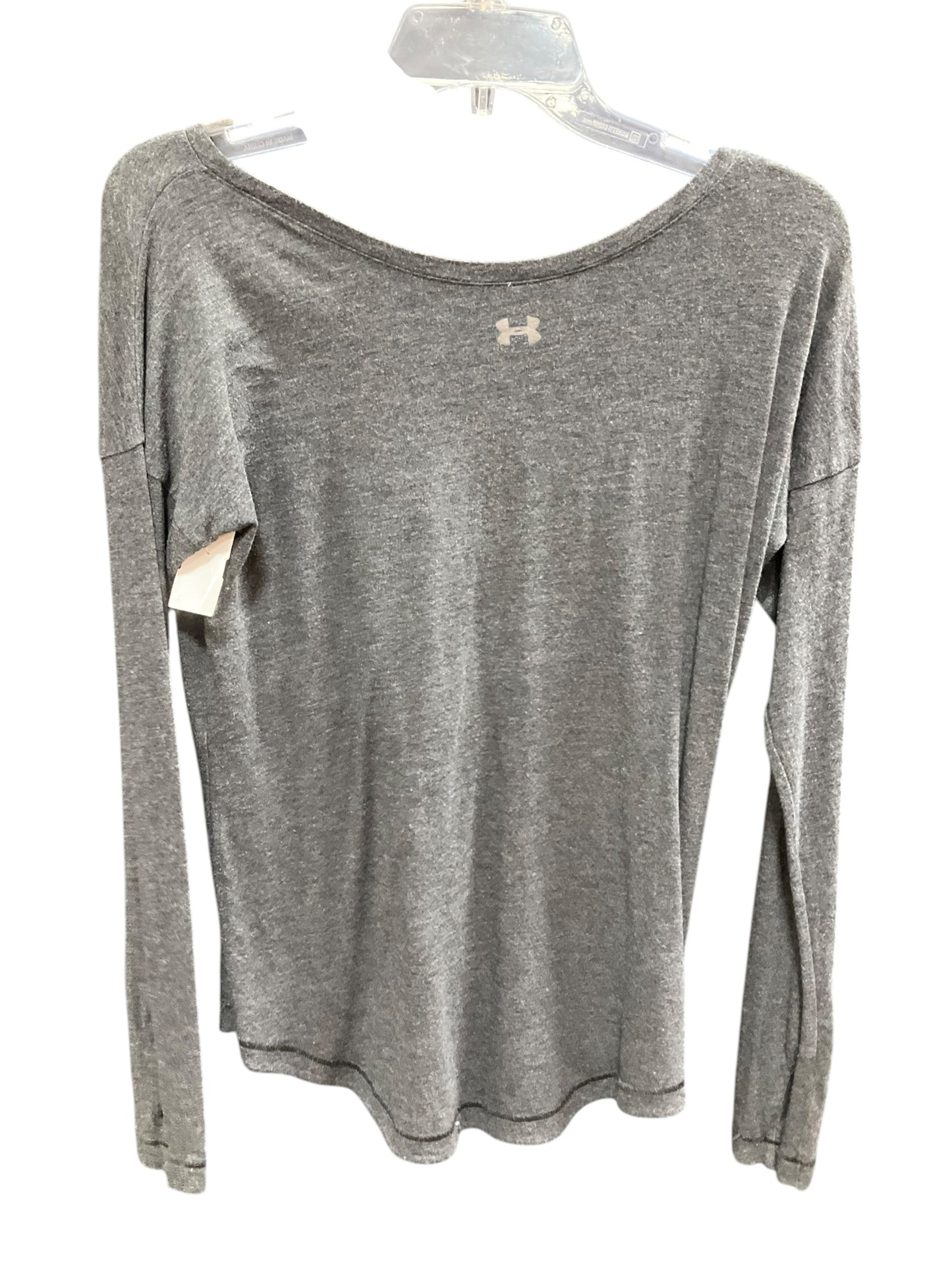 Athletic Top Long Sleeve Crewneck By Under Armour In Grey, Size: Xs