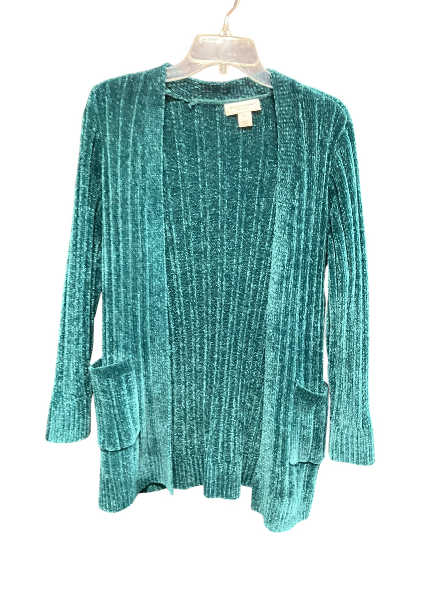 Sweater Cardigan By Christopher And Banks In Green, Size: S