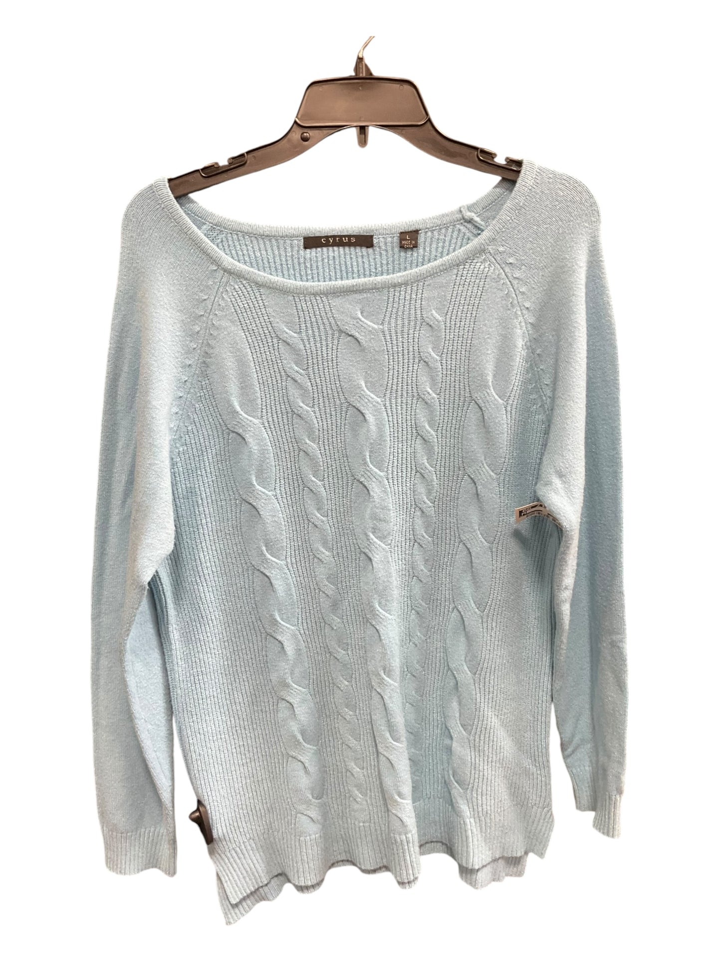 Sweater By Cyrus Knits In Blue, Size: L