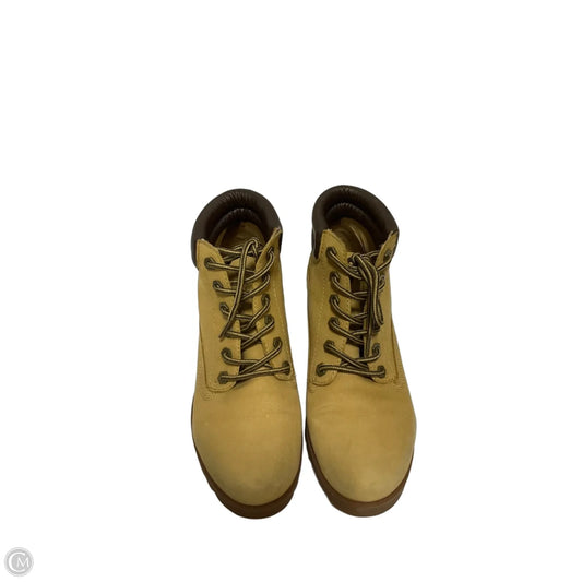 Boots Ankle Heels By Aldo In Tan, Size: 8.5