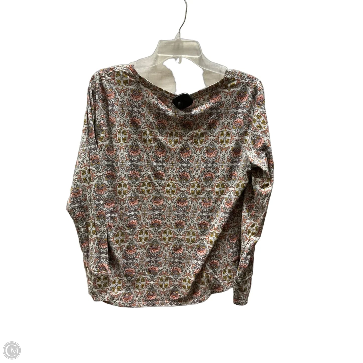 Top Long Sleeve Basic By Loft In Grey, Size: L