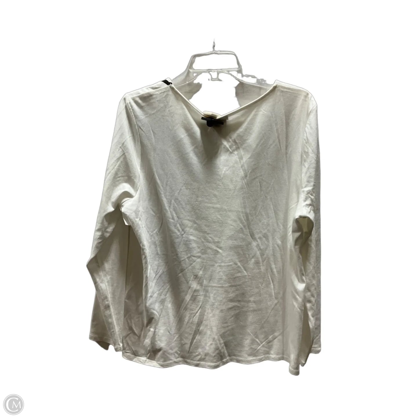 Top Long Sleeve By Chicos In Cream, Size: L