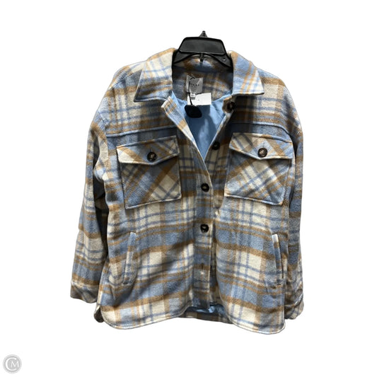 Jacket Shirt By Gilli In Plaid Pattern, Size: S